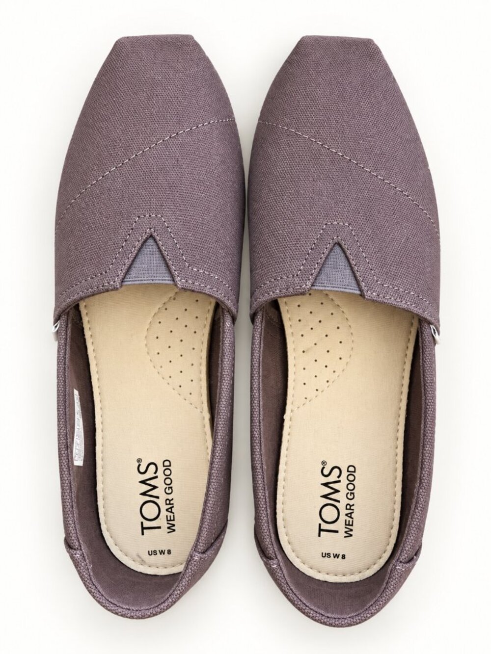TOMS Classic Canvas Alpargata Slip-On Shoes Women’s Size 8 Ash Grey